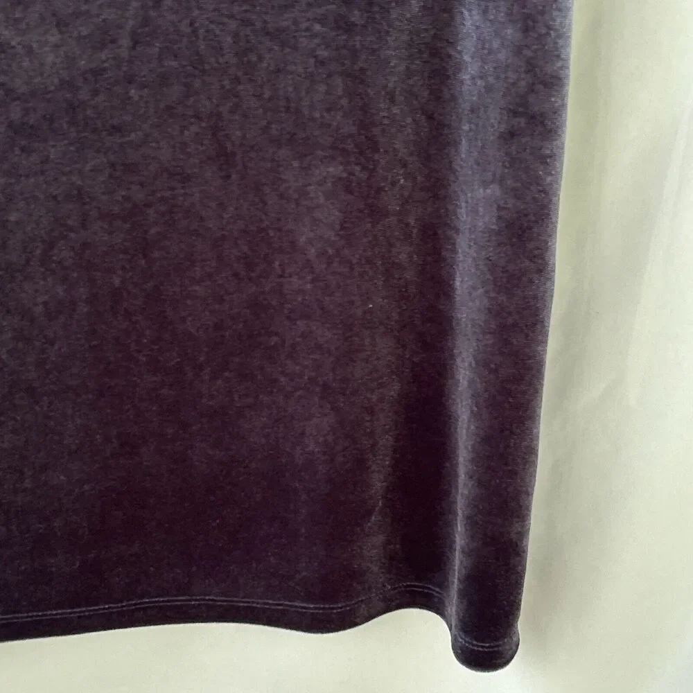 Old Navy Women’s Medium Dark Blue Velour Short Sleeve Top Shirt minimalist glam - Picture 13 of 14